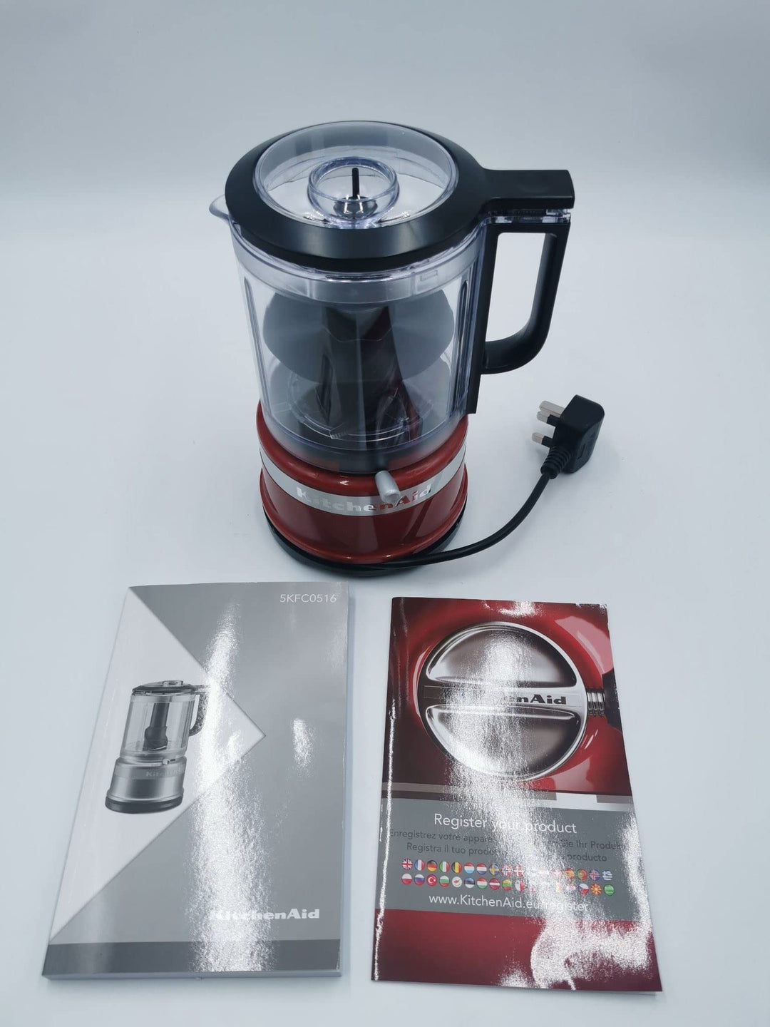 Kitchenaid MIDI 5KFC0516BER Lebensmittelzerkleinerer mit Schlagzubehör, Empire-Rot Empire Rot, Empir