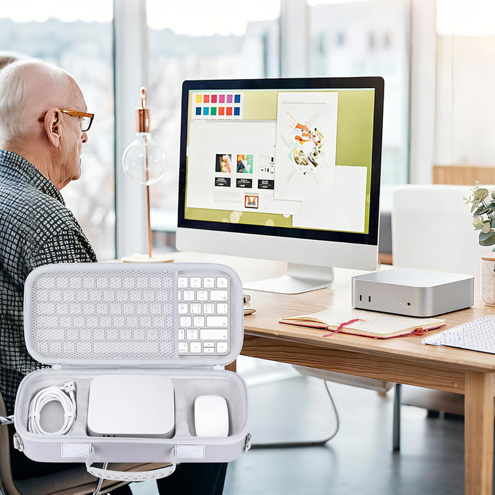 Schutzhülle für Apple Mac mini M4 / M4 Pro Chip Desktop Computer Grau Tasche für Apple Mac mini M4 /