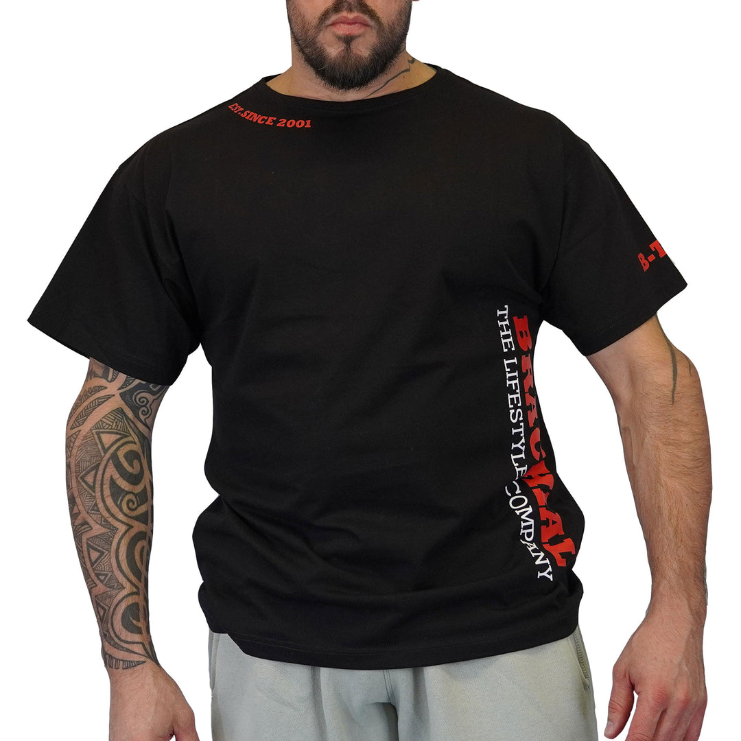 Brachial Premium Herren T-Shirt Gym Loose-Fit - für Freizeit Bodybuilding Workout Gym Kraftsport Fit