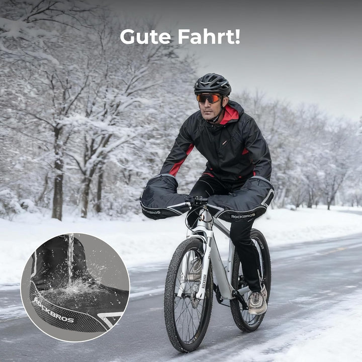 ROCKBROS Lenkerstulpen Lenker Handschuhe für Fahrrad Motorrad Roller Scooter Gefüttert Winddicht Was