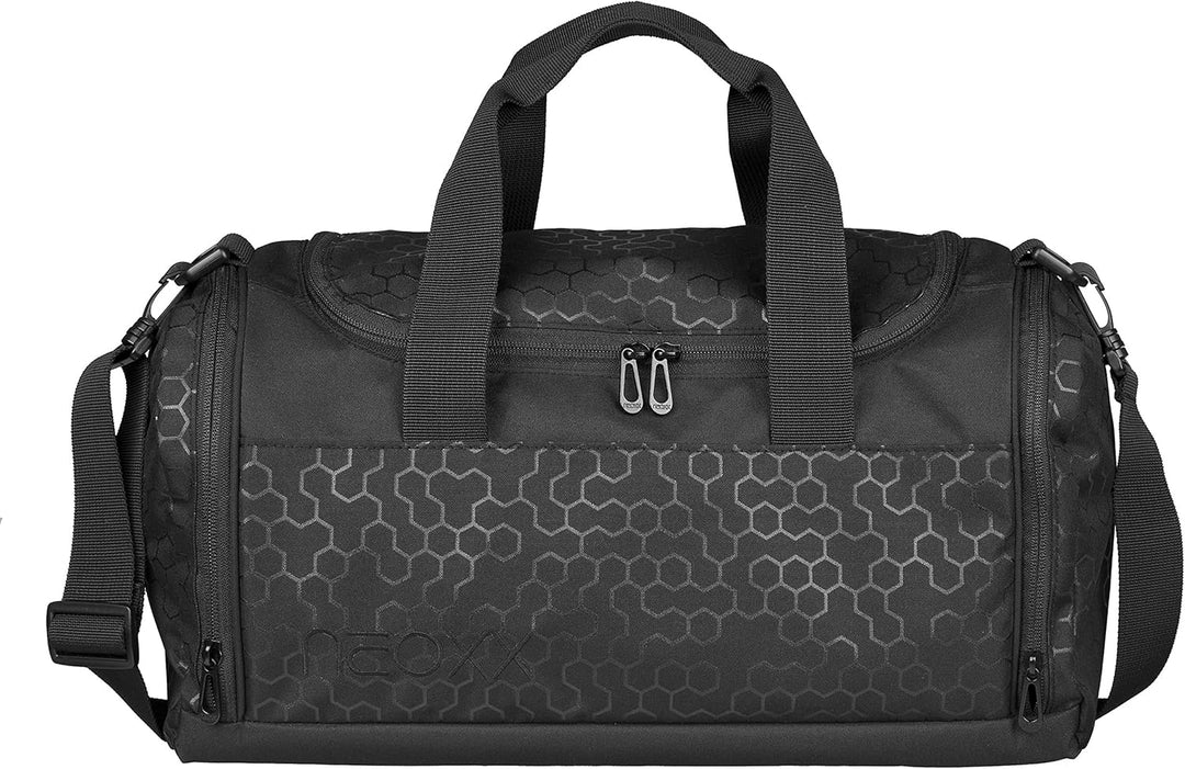 neoxx Champ Sporttasche Lost in Black I Sportbeutel für die Schule I Tasche zur Aufbewahrung von Spo