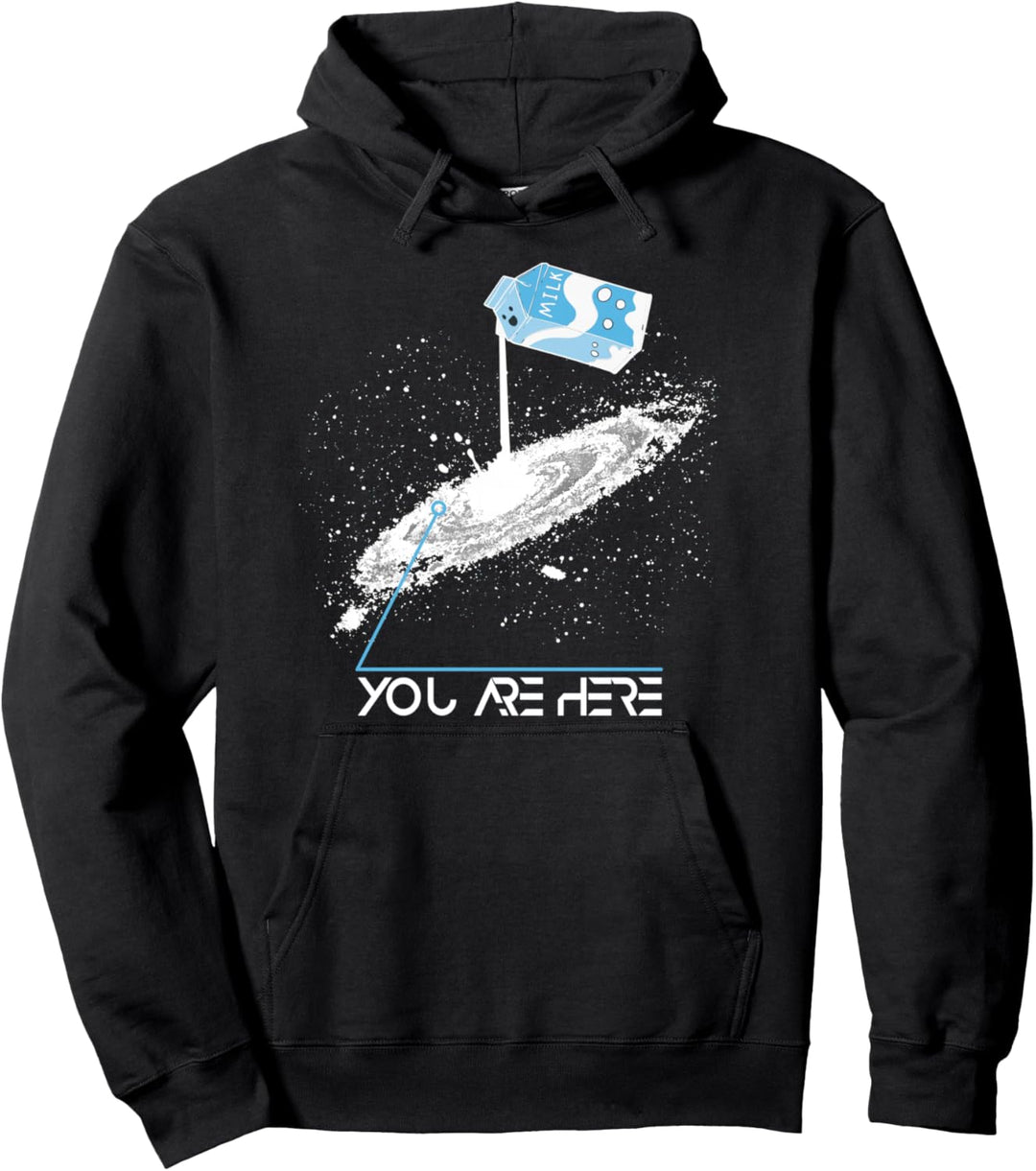 You Are Here Milky Way Galaxy Astronomy Pullover Hoodie
