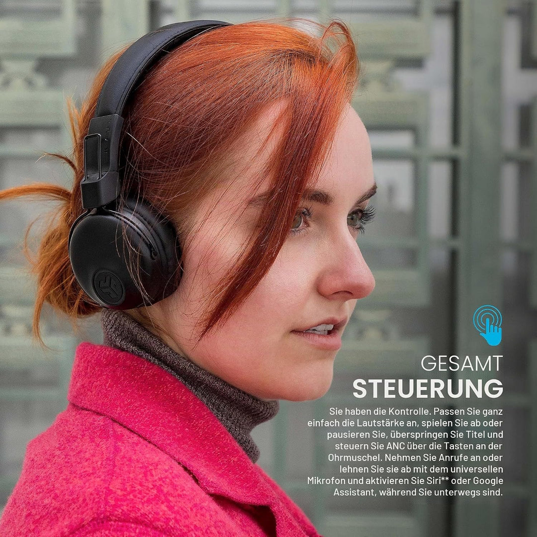 JLab Audio Studio Wireless Kopfhörer, Bluetooth Kopfhörer mit 30+ Stunden Akkulaufzeit und Custom EQ
