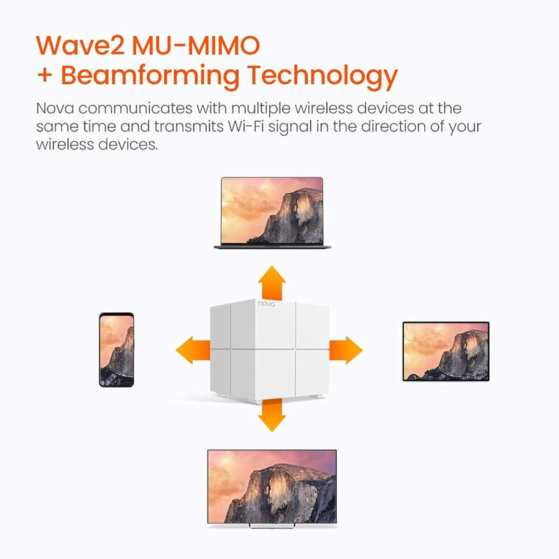 Tenda Nova Mesh WiFi System (MW6) bis zu 2000 m² Ganze Abdeckung für Zuhause, ersetzt WLAN-Router un