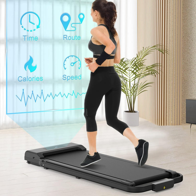 bigzzia Walking Pad Klappbar - 1-10 km/h Laufband für Zuhause Klappbar 2.5 PS Laufbänder Schreibtisc