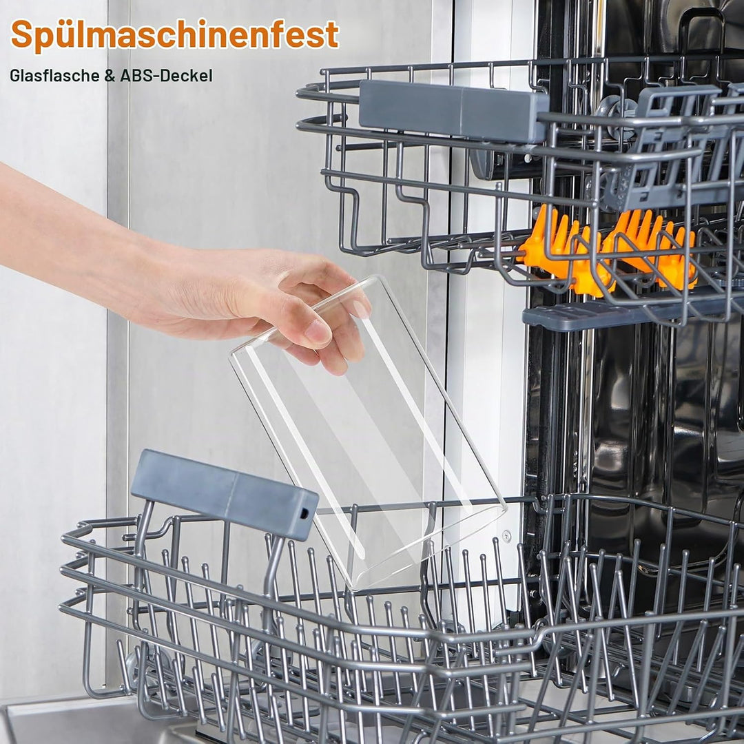 VINATO 1,1L Vorratsdosen Glas 4er Set, Vorratsgläser mit Deckel Luftdichte Aufbewahrungsgläser für M
