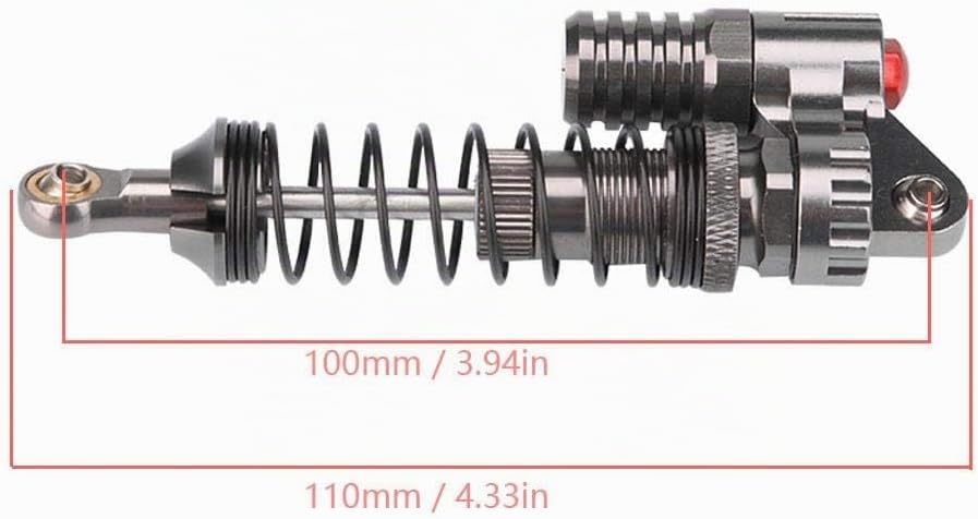 RC Stossdämpfer, 4 Stücke Aluminiumlegierung Hochfeste Federn Schocks Set fest für RC Crawler Auto,