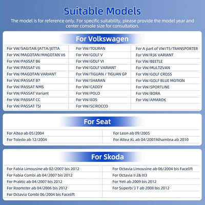 Podofo Autoradio für VW Passat B6 Golf 5 6 Polo Skoda Seat Jetta Caddy Touran, 1+32G Wireless Carpla