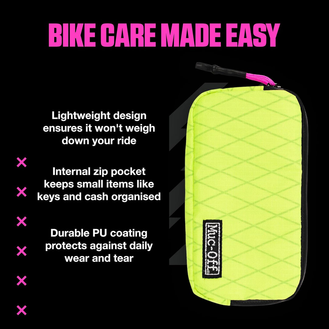 Muc-Off Essentials Wasserfeste Tasche – Robustes Neon 900D Polyester - Wasserabweisende Fahrradtasch