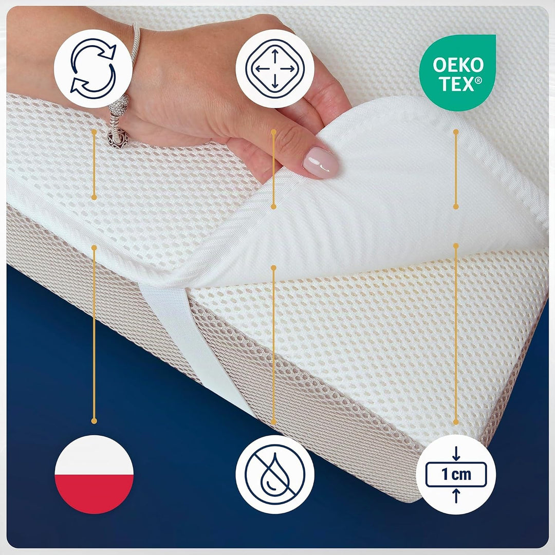Matratzenschoner 108x54 Wasserdicht Matratzenschutz für Beistellbett für Wiege Kompatibel mit Chicco
