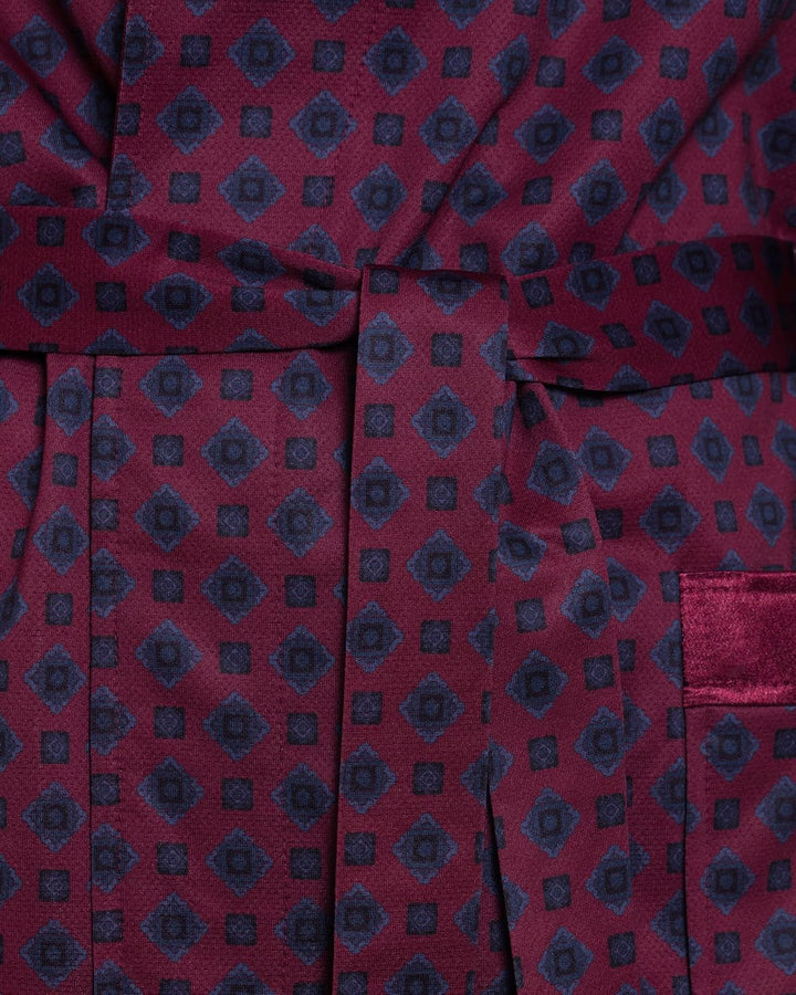Herren Morgenmantel - Revise Brais RE-503 - Kurz - Dünn und leicht L Bordeaux rot 31, L Bordeaux rot