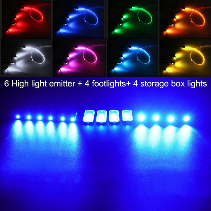 TABEN Umgebungslicht APP Control Auto Atmosphäre Licht Lampe Soft DIY Refit 8m Glasfaserband 64 Farb