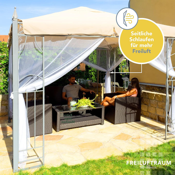 Kastenförmiges Moskitonetz für Pavillon Terrasse Lodge oder Balkon im Transportbeutel für Reisen (40