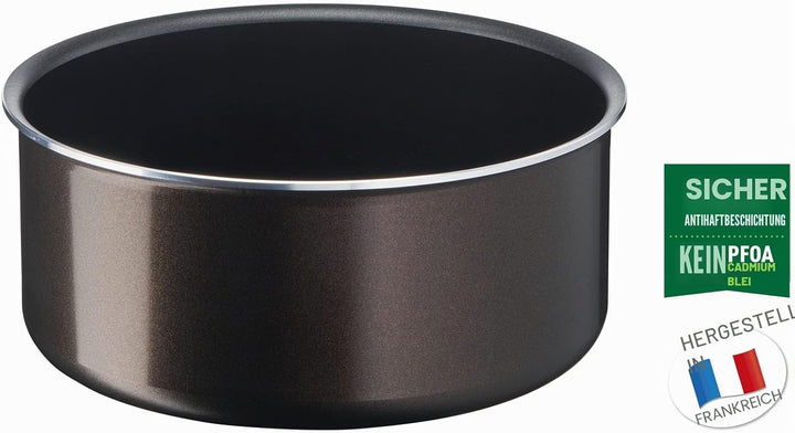 Tefal Ingenio Stieltopf-Set, 3-teilig, 16/18/20 cm (1,5/2,1/3 L), abnehmbarer Griff, nicht Induktion