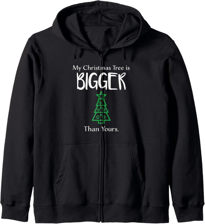 Funny My Christmas Tree Is Bigger Than Yours Design Xmas Kapuzenjacke