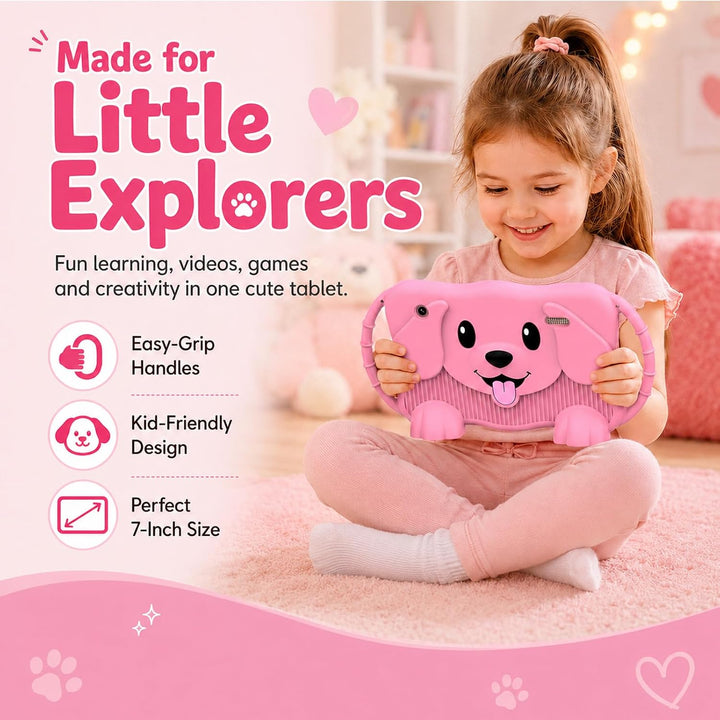 Kinder Tablet 7 Zoll Android Tablet für Kinder 32GB Kids Tablets mit WLAN Schutzhülle Kindersicherun