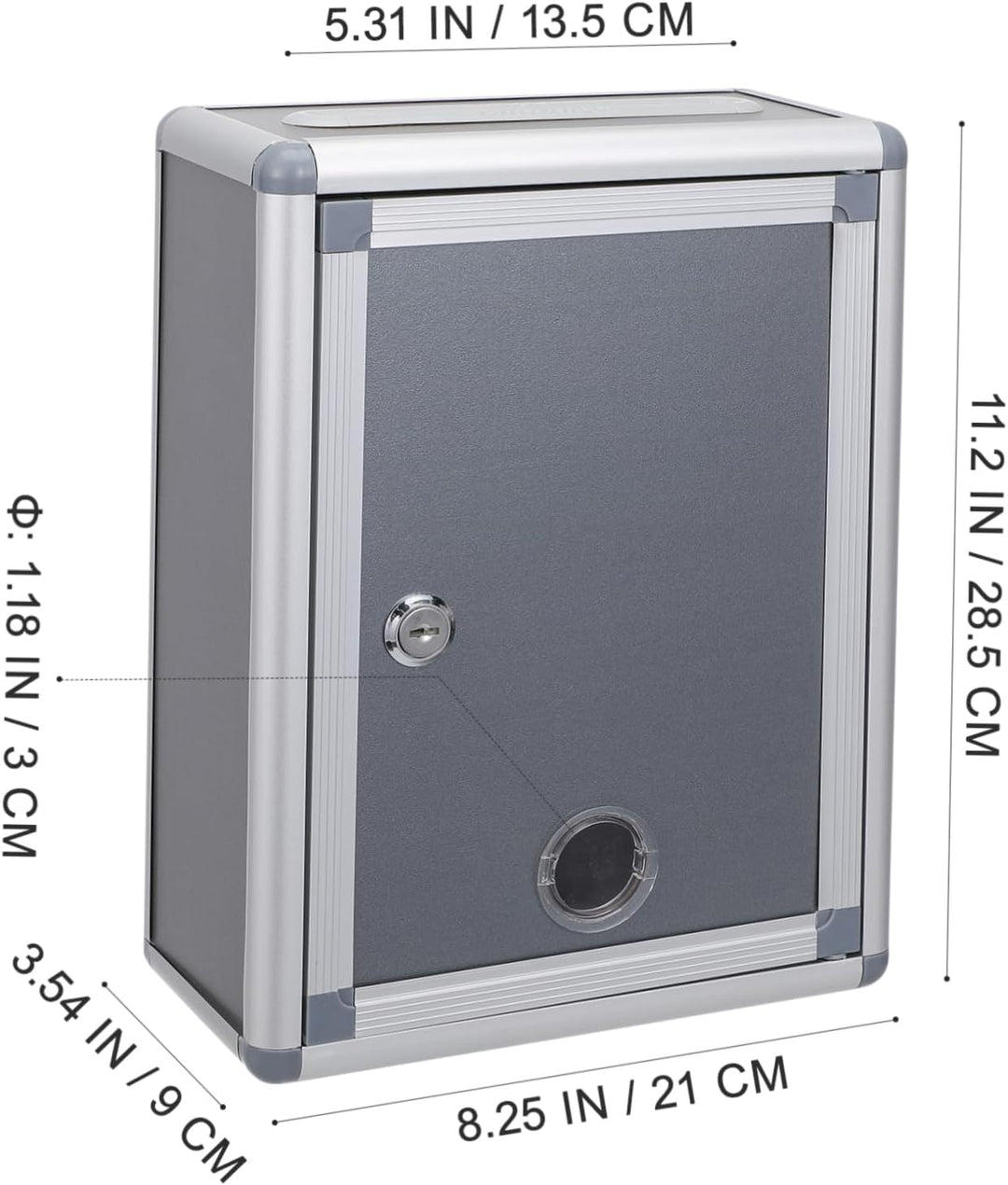 NUOBESTY Kasten Vorschlagsbox Mit Schloss Aluminiumbox Wahlurne Mailbox Vorschlagboxen Outdoor-dekor