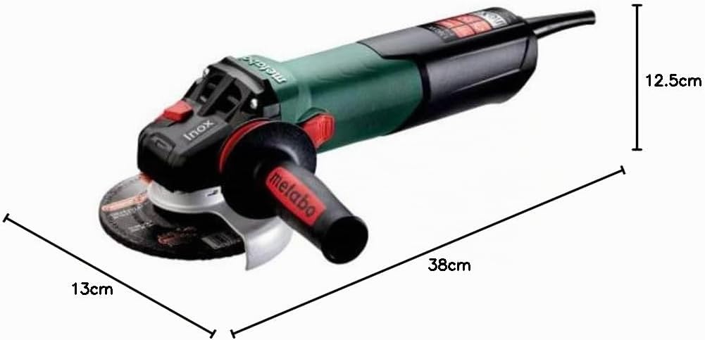 metabo Winkelschleifer WEV 17-125 Quick Inox - 1700 W, 125 mm - Drehzahlregelung, Schnellspannmutter