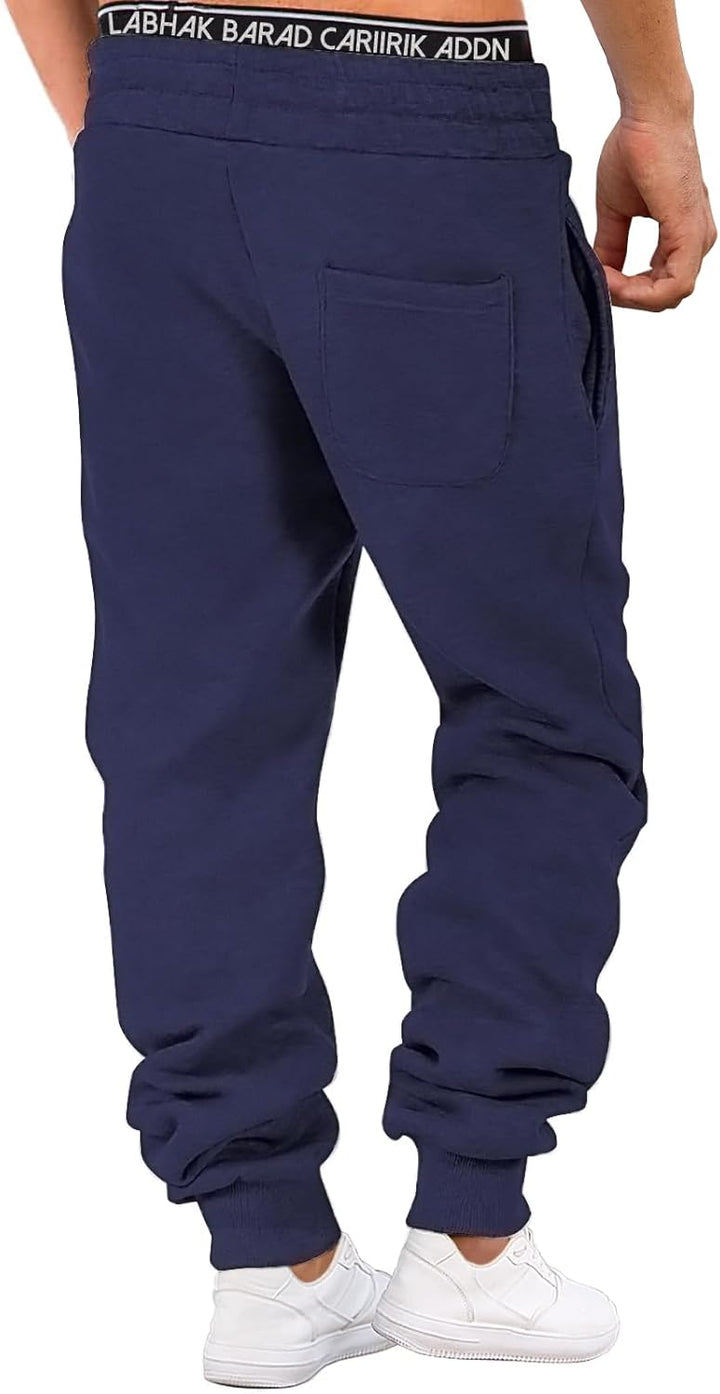 HMIYA Jogginghose Herren Baumwolle Trainingshose Sporthose Freizeithose Lang Hosen Klassische Sweath
