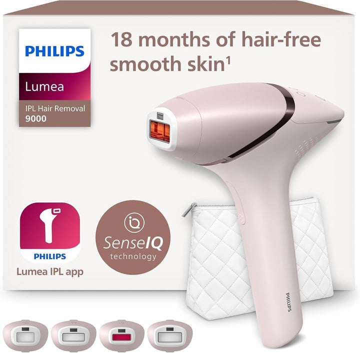 Set aus Philips Lumea IPL 9000 Series Haarentfernungsgerät mit SenseIQ Technologie (BRI957/00) + PHI