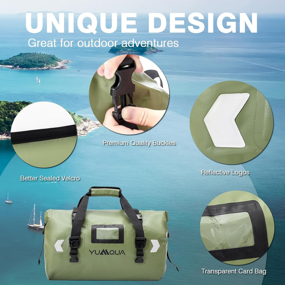 YUMQUA wasserdichte Duffle Bag, grosse Wasserfeste Reisetasche Sporttasche Duffel Dry Bag Waterproof