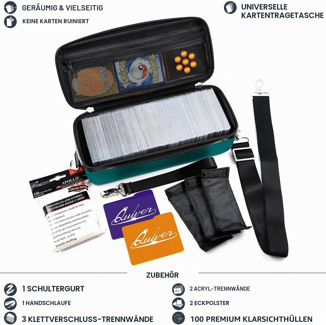 Quiver Time Türkis Bolt Karten-Tragetasche - Halter für Sammelkarten und Deck-Aufbewahrungsbox, komp