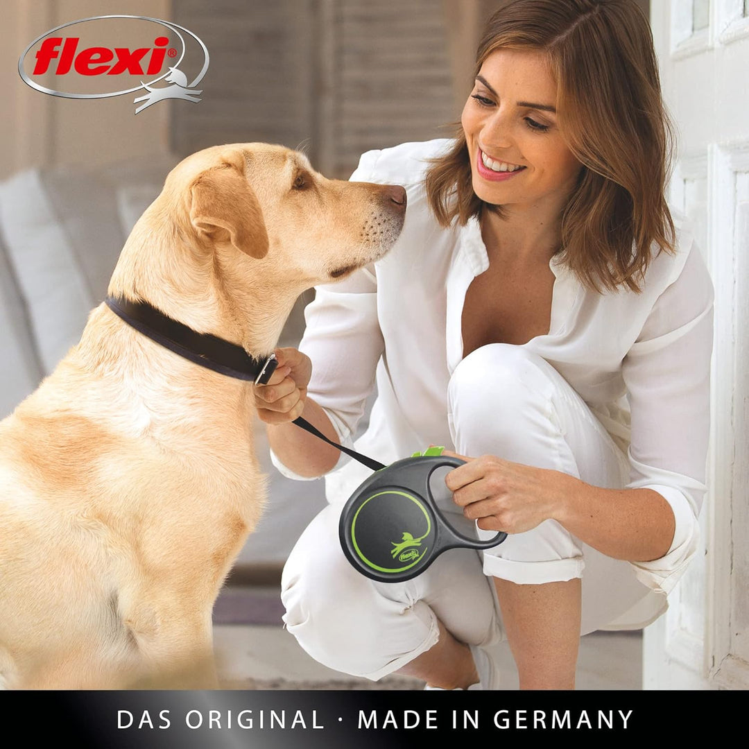 flexi® Black Design S Gurt 5 m schwarz/pink, Roll-Leine für Hunde bis 15 kg schwarz/pink S: 5m (max.