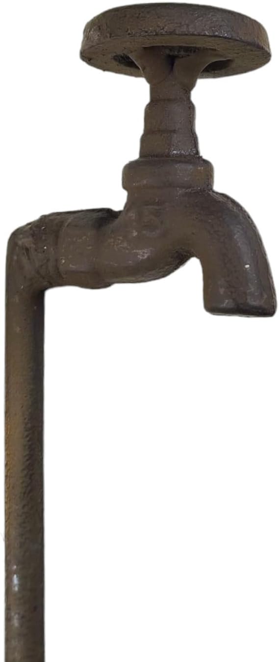 Regenmesser aus Metall in Wasserhahn-Optik Niederschlagsmesser für den Garten