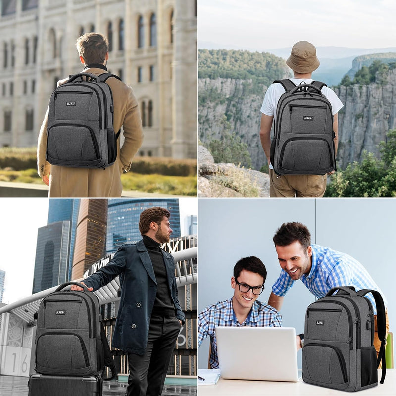 Rucksack Herren für Schule Laptop Rucksack 17,3 Zoll, Schulrucksack Jungen Teenager wasserdichte mit