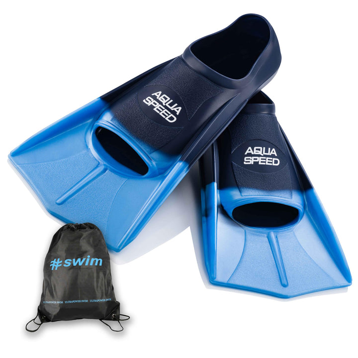 Aqua Speed Kurze Schwimmflossen für Erwachsene und Kinder I HIGH TECH | weiche Trainingsflossen I le