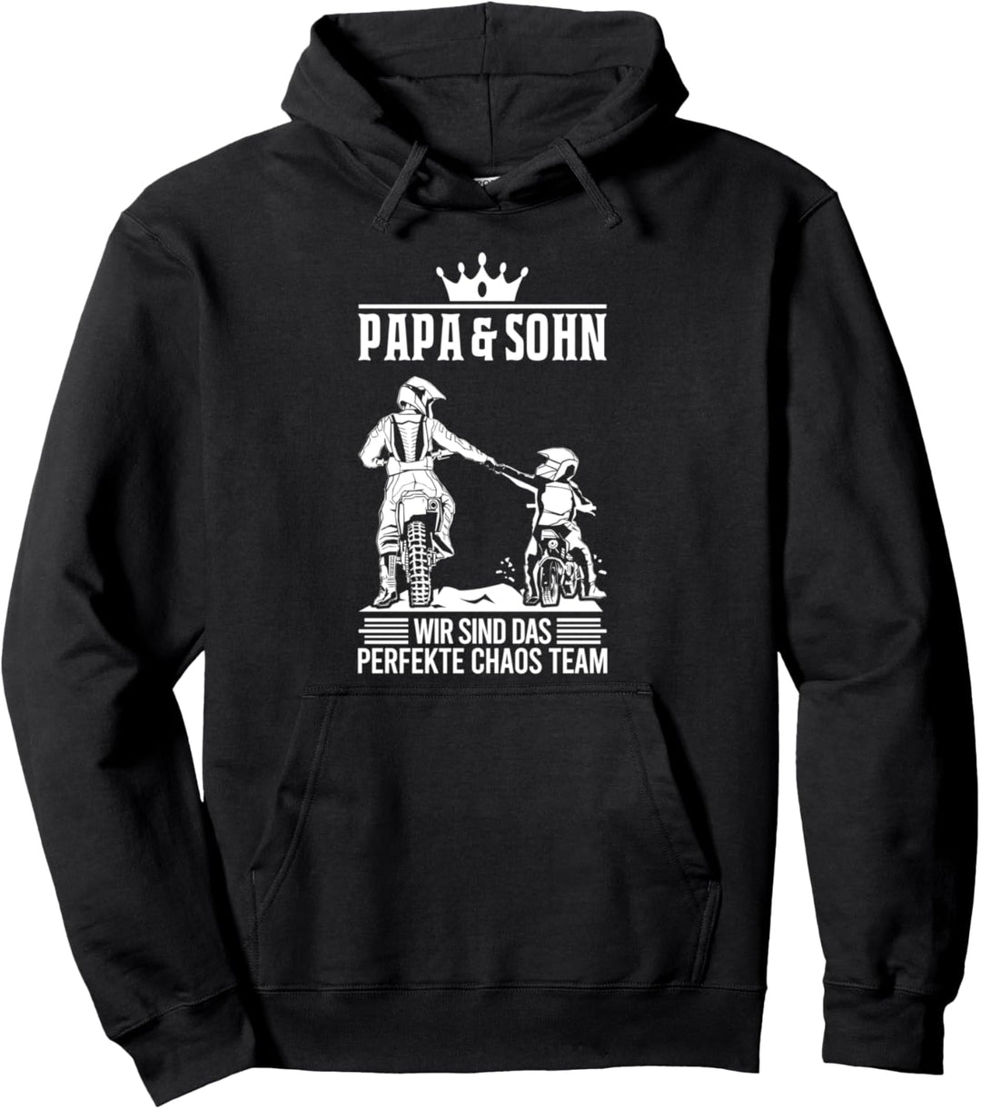 Vater Sohn Motorrad Pullover Hoodie