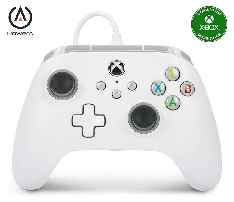 Kabelgebundener PowerA Controller für Xbox Series X|S - Weiss, Weiss