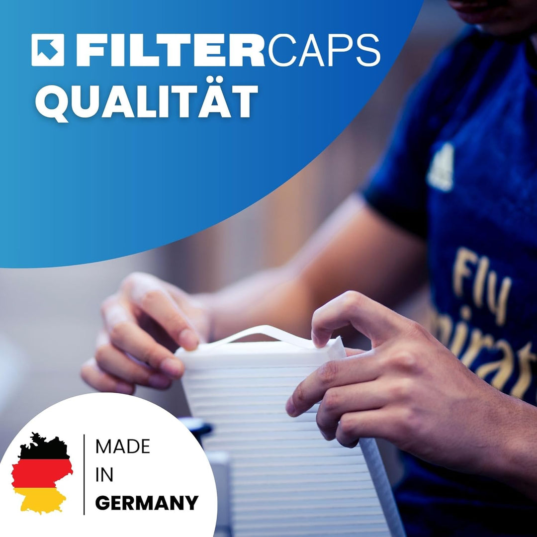 FILTERCAPS Filter für Pluggit Avent P300, Ersatzfilterset G4+F7 AKTIVKOHLE, Ersetzt APFG4F7-300, Luf