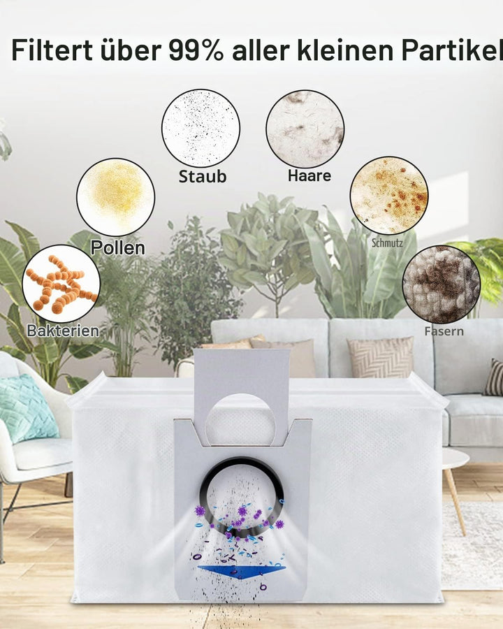 12 Stück Staubbeutel Zubehör für Ecovacs Deebot X1 Omni &amp; X1 e Omni,T20 omni,T20e Omni Absaugstation