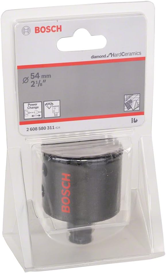 Bosch Professional 1x Diamant-Lochsäge Diamond for Hard Ceramics (für Fliesen, Stein, Ø 54 mm, Zubeh