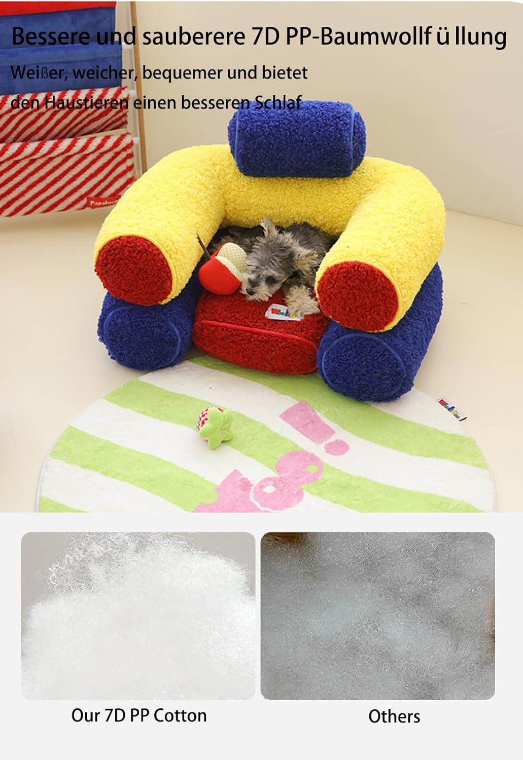 Katzensofa Bett Katzen Couch 62x45 cm, Cat Sofa Grosse für Alle Katzen, Katzenschlafplatz | Katzenki