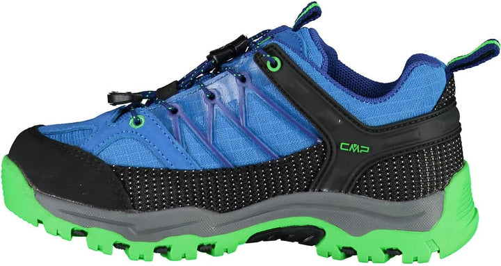 CMP Unisex Kinder Rigel Low Shoes Kids Wp Trekking-Schuhe, Blau Grau Grün Danube Bluish