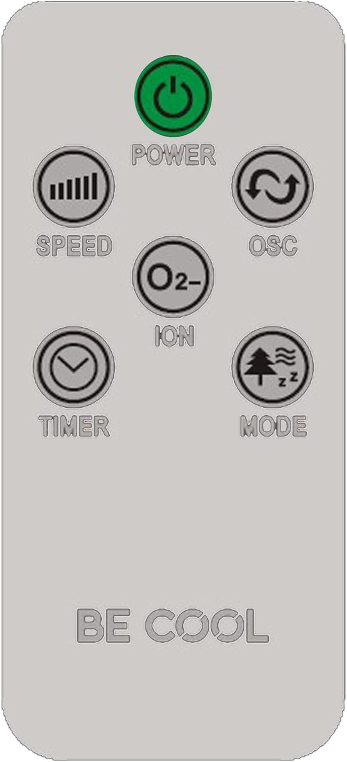 Be Cool Turm-Ventilator – Effektiver Turmventilator für Innenbereich, 3 Geschwindigkeitsstufen, Luft