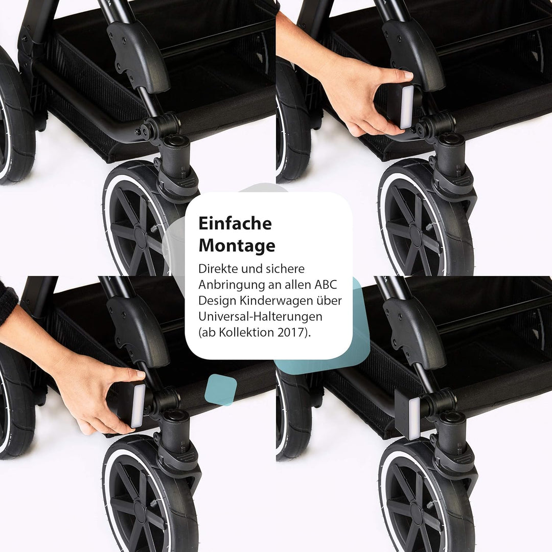 ABC Design Licht – Flexibles Kinderwagenlicht für alle ABC Design Kinderwagen – Kann in 7 Farben leu