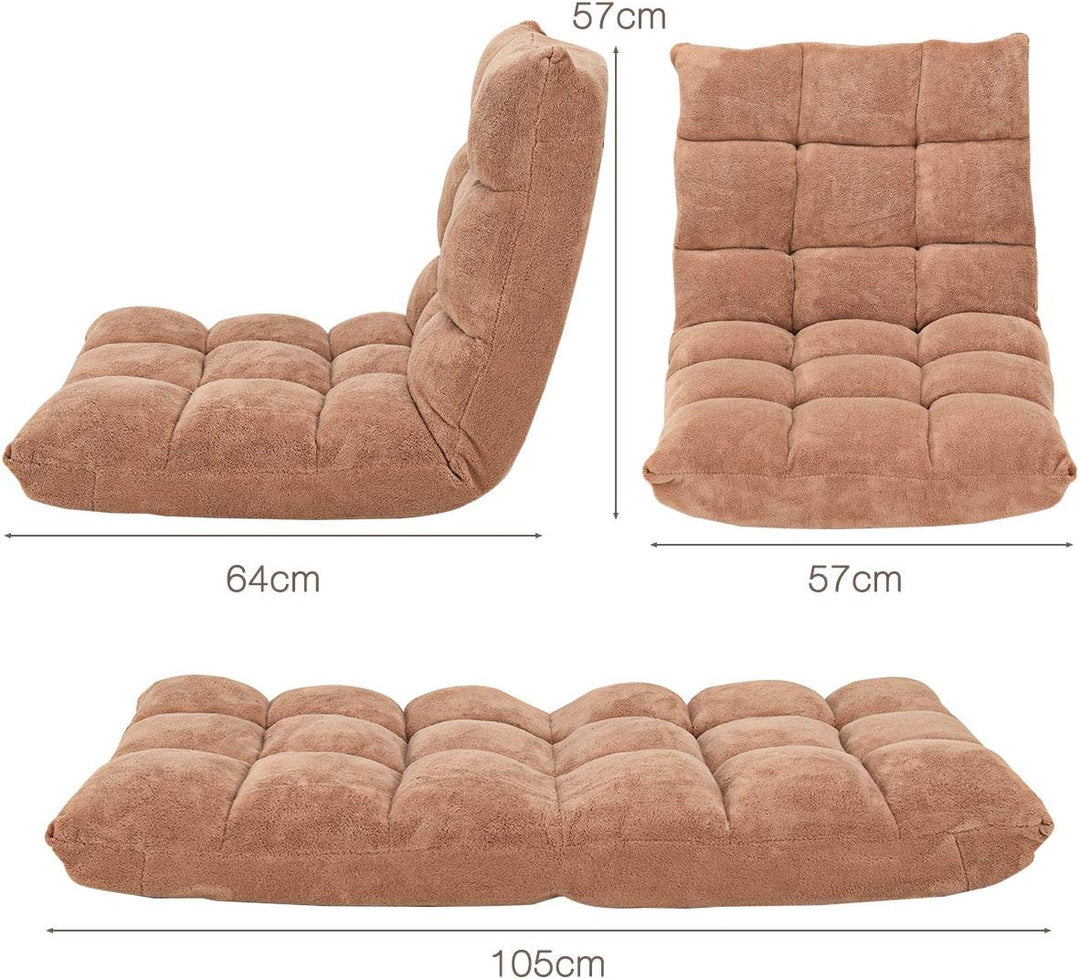 GOPLUS Bodenstuhl, Bodensofa mit Rückenlehne, Bodensessel mit Schlaffunktion, Floor Chair, Lazy Sofa