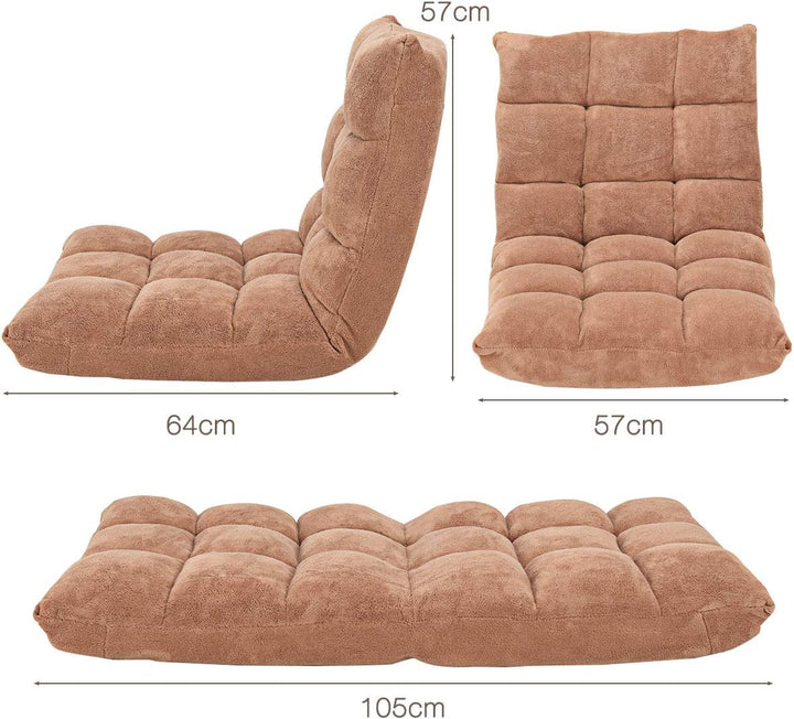 GOPLUS Bodenstuhl, Bodensofa mit Rückenlehne, Bodensessel mit Schlaffunktion, Floor Chair, Lazy Sofa