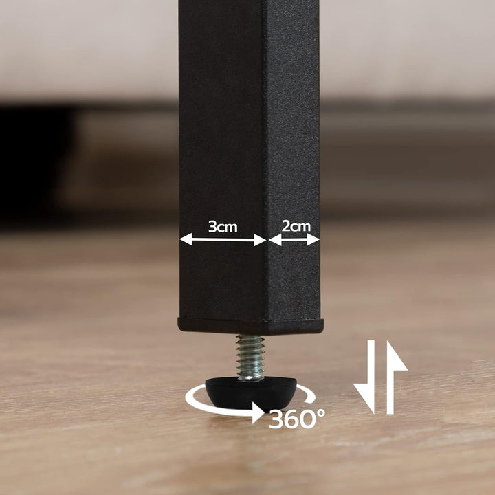 HOOBRO Beistelltisch mit Ladestation, Sofatisch mit 2 Schubladen und USB-Anschluss und Steckdose, Na