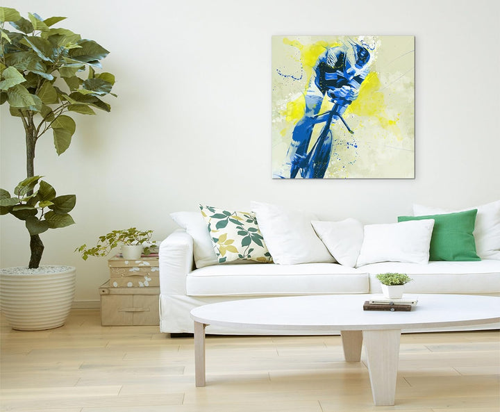 Paul Sinus Art Radsport III 60x60cm SPORTBILDER Splash Art Wandbild Aquarell Art