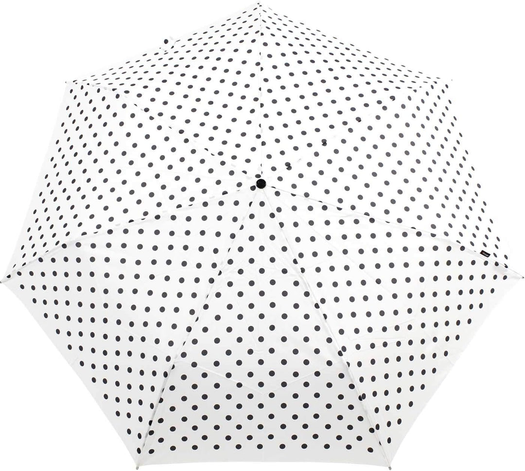 Knirps Taschenschirm Slim Duomatic Polka Dots - White-Black, White-black