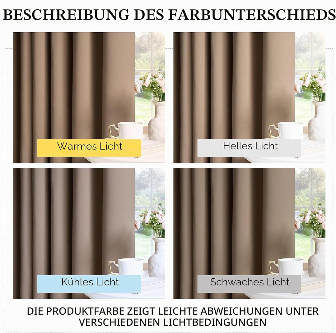 PONY DANCE Gardinen Wohnzimmer Modern Kurz 2 Stücke H 114 x B 132 cm Scheibengardine Blickdicht Verd