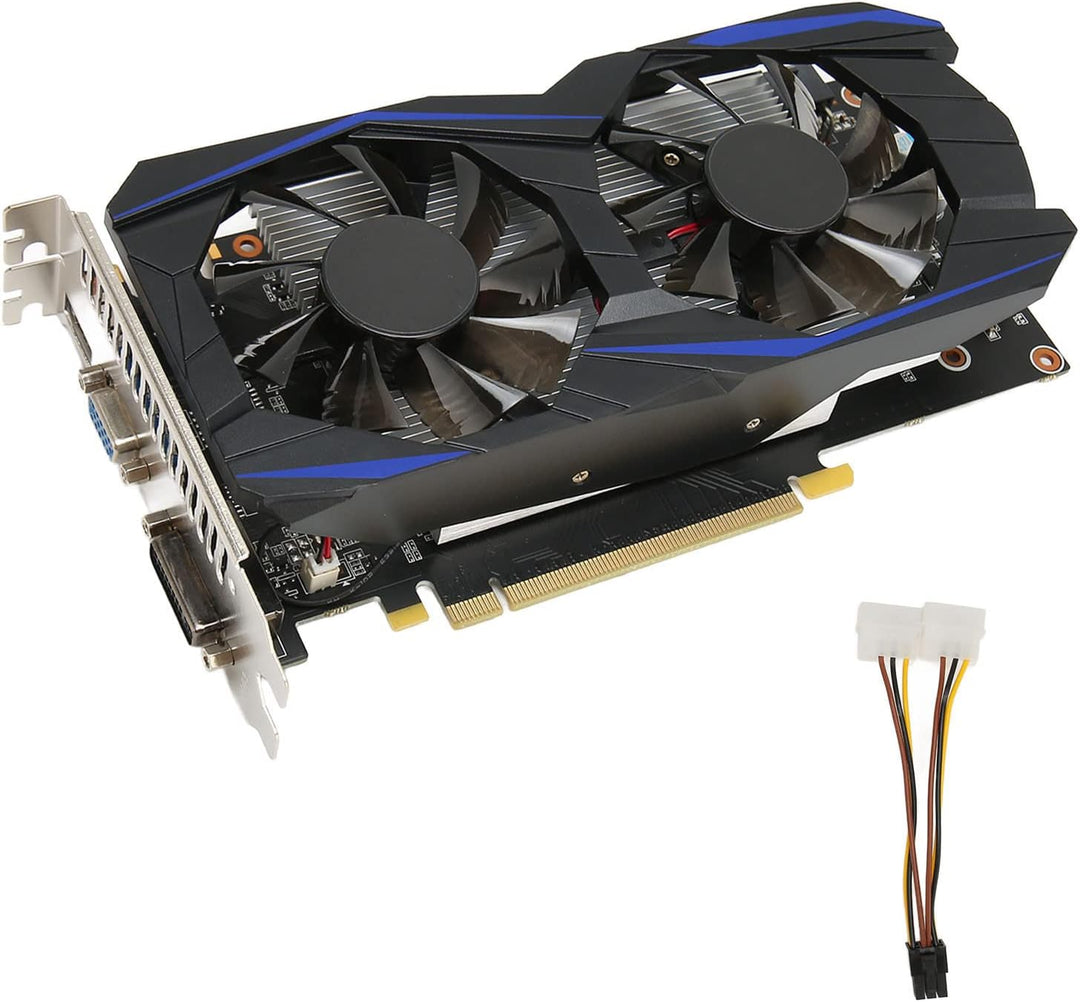 Elprico GTX 550Ti 6 GB Gaming-Grafikkarte, 192-Bit-GDDR5-PC-Grafikkarte mit Zwei Lüftern, HDMI-VGA-D