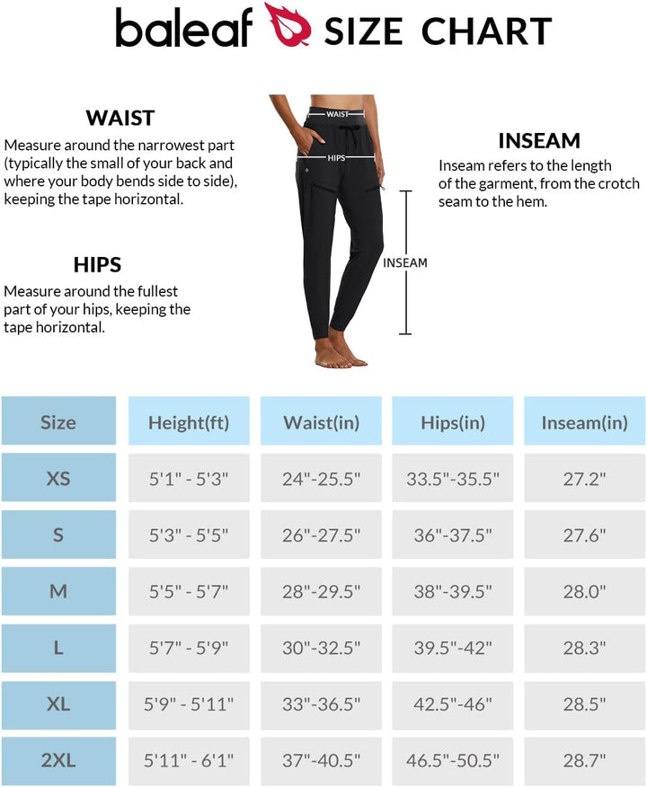 BALEAF Damen Cargo Jogginghose Leichte Wanderhose Atmungskativ Schnelltrocknend Workout Lounge Casua