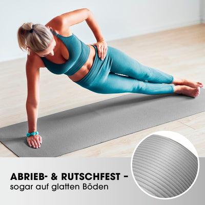 #DoYourFitness Fitnessmatte rutschfest | 183x61cm oder XXL 190x100cm | 0,8-2cm hoch | Gelenkschonend