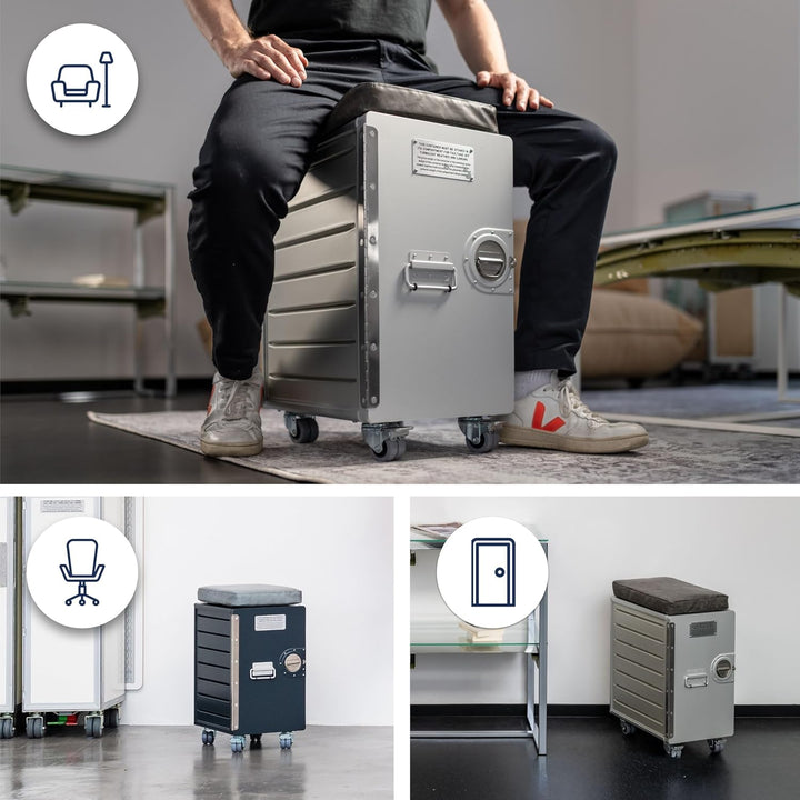 Hocker Schubladenschrank, Rollcontainer, Metallschrank, Büroschrank, Industrial Möbel, Aktenschrank