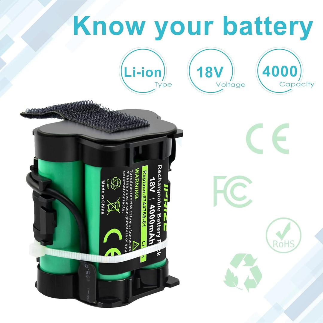 iPrize 18V 4000mAh Li-ion Ersatzakku Kompatibel mit Gardena Mähroboter R38Li R40Li R45Li R50Li R70Li